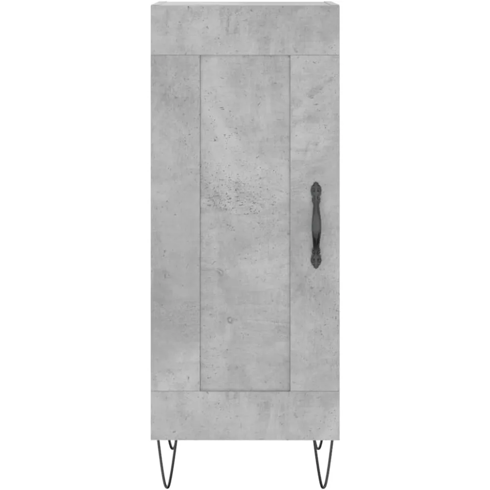 vidaXL Dressoir 34,5x34x90 cm bewerkt hout betongrijs grijs