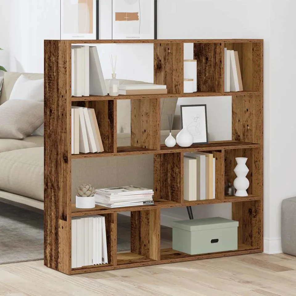 vidaXL Boekenkast/kamerscherm 105x24x102 cm oud houtkleurig bruin, foto 2