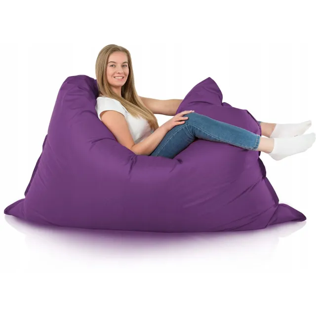 Italpouf XXL Outdoor Zitzak Puf - Waterdicht & Duurzaam Paars Nylon