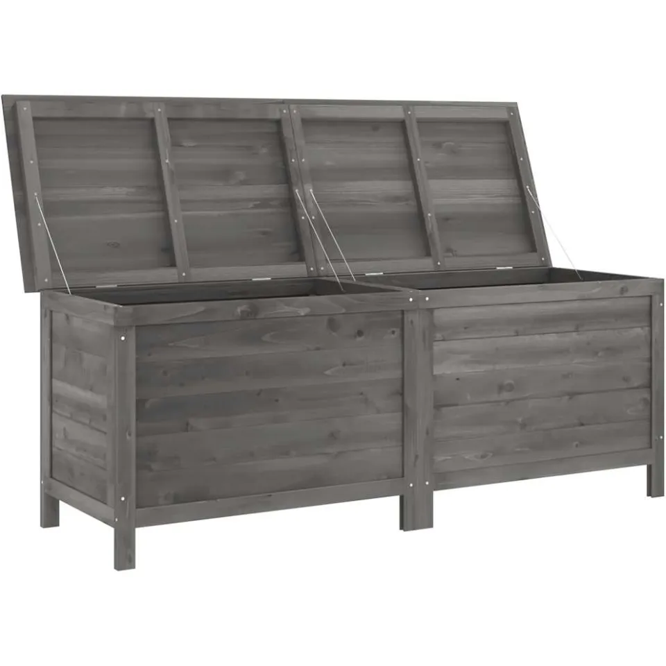 vidaXL Tuinbox 150x50x56,5 cm massief vurenhout antracietkleurig