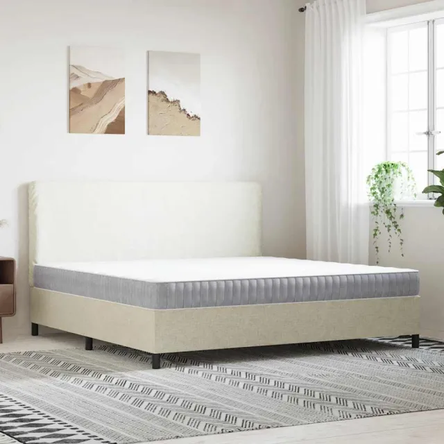 vidaXL Pocketveringmatras middelhard 200x200 cm wit