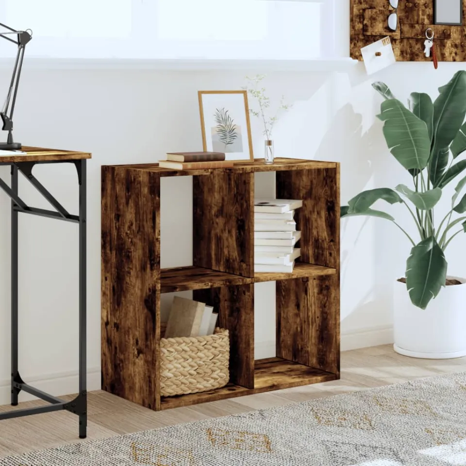 vidaXL Boekenkast 68,5x32x68,5 cm bewerkt hout gerookt eikenkleurig, foto 2