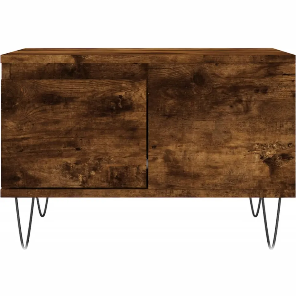 vidaXL Salontafel 55x55x36,5 cm bewerkt hout gerookt eikenkleurig