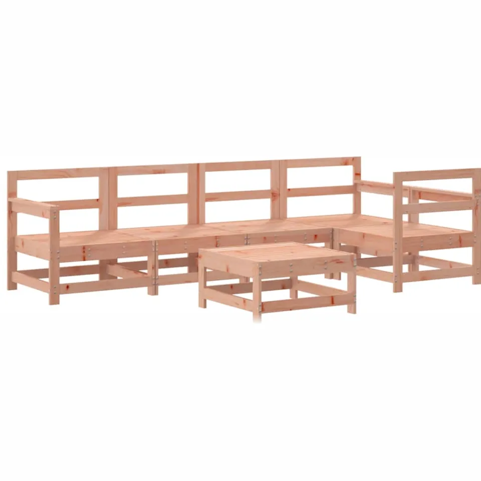 vidaXL 6-delige Loungeset massief douglashout bruin, foto 3