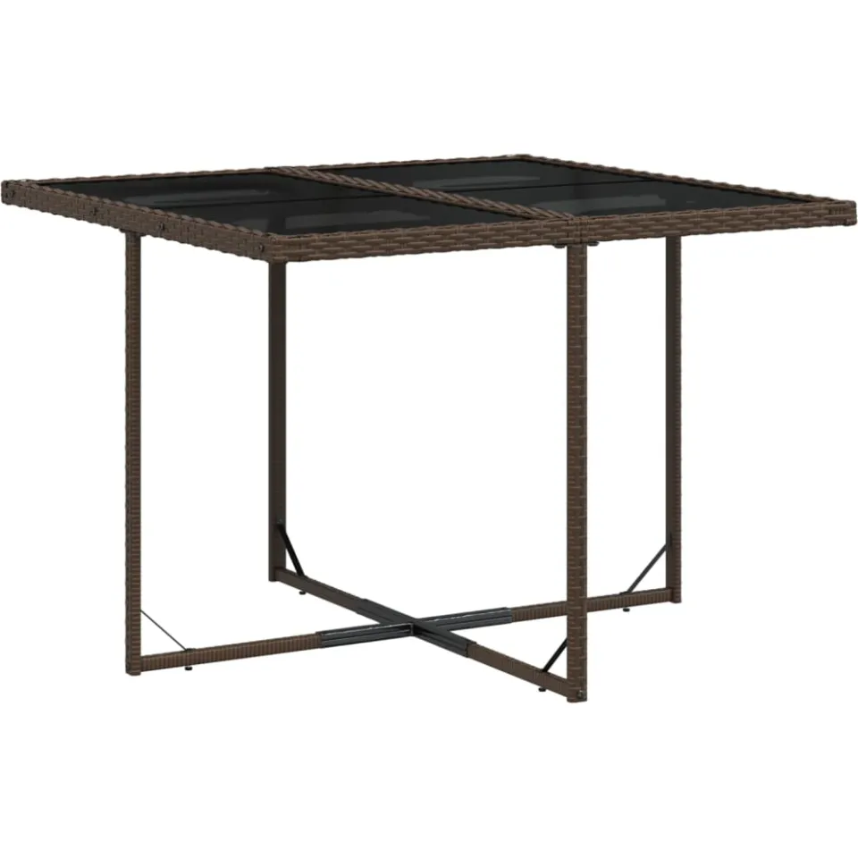 vidaXL 5-delige Tuinset met kussens poly rattan bruin, foto 4