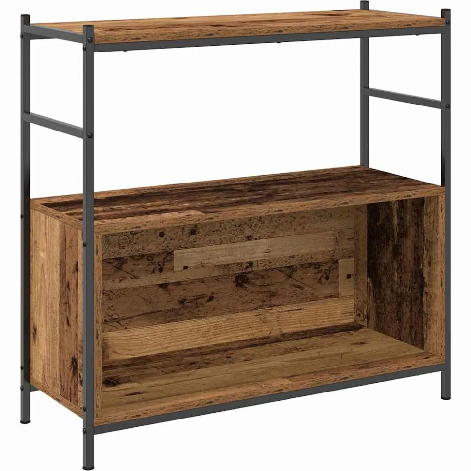 vidaXL Boekenkast 80 x 30 x 78,5 cm Bewerkt hout Gerookt eiken, foto 3