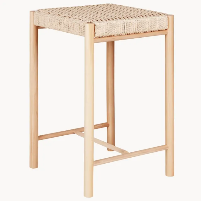 House Nordic Barkruk Abano uit populierenhout Beige