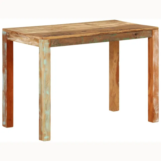 vidaXL Eettafel 110x55x76 cm gerecycled massief mangohout meerkleurig