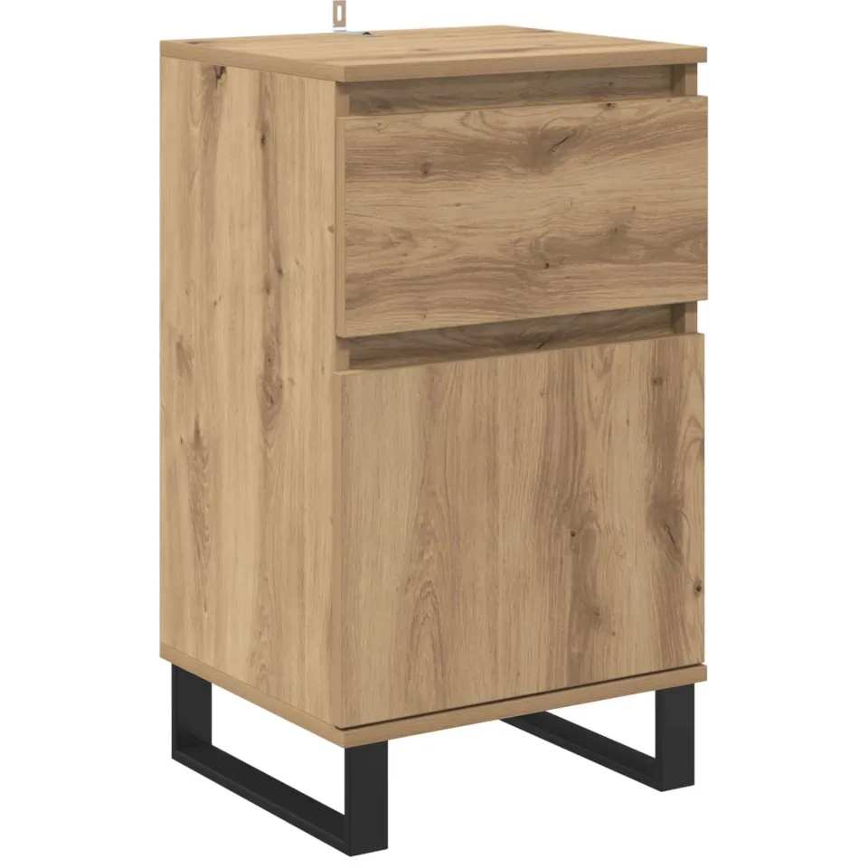 vidaXL Dressoir artisanaal eikenkleurig 35 x 40 x 70 cm Bewerkt hout, foto 3