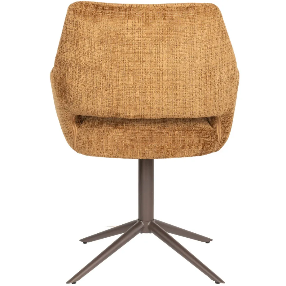 Housecraft Living Merel draaibare eetkamerstoel met armleuningen bruin, foto 4