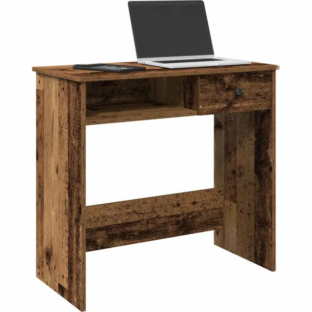 vidaXL Bureau 80x40x75 cm bewerkt hout oud houtkleurig bruin