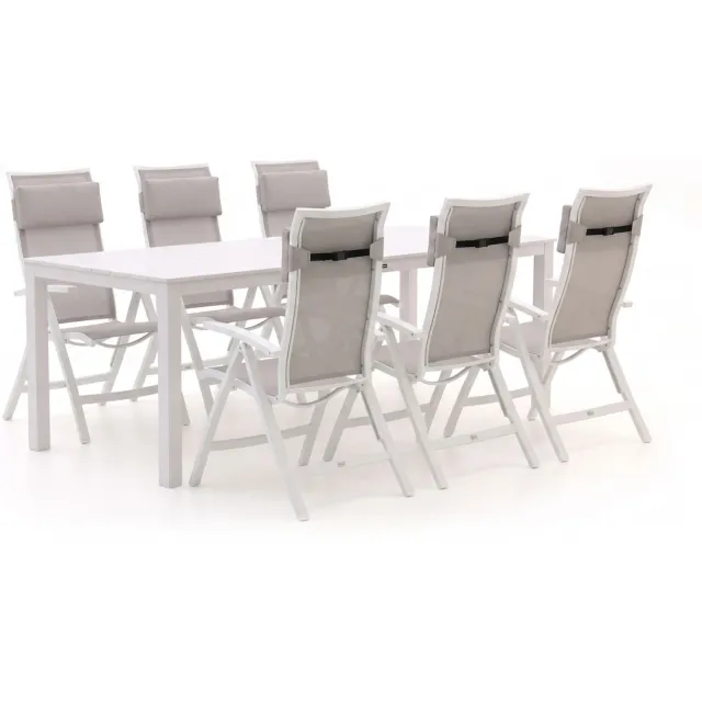 Bellagio tuinmeubelen Bellagio Lugo/Menzano 220cm dining tuinset 7-delig verstelbaar