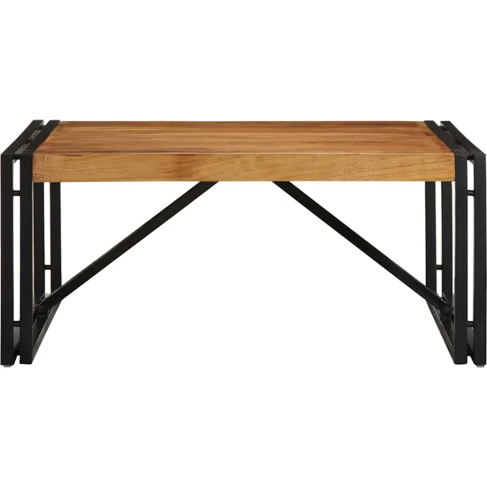 vidaXL Salontafel 80x80x35 cm massief acaciahout bruin, foto 2
