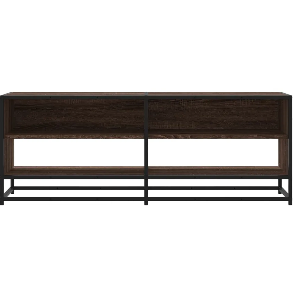 vidaXL Tv-meubel 120,5x40x46 cm bewerkt hout metaal bruin eikenkleur, foto 4