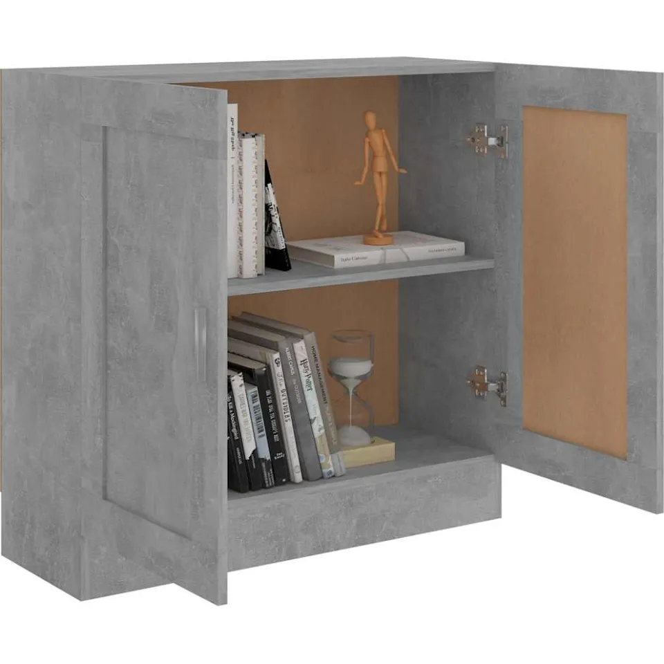 vidaXL Boekenkast 82,5x30,5x80 cm bewerkt hout betongrijs