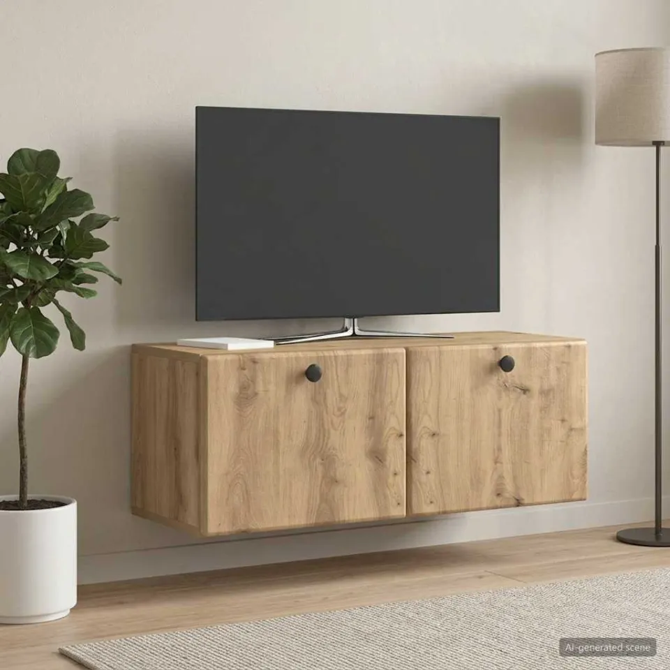 vidaXL Wandbeugel TV-kast 78,5 x 31 x 30 cm Artisanaal eiken, foto 4