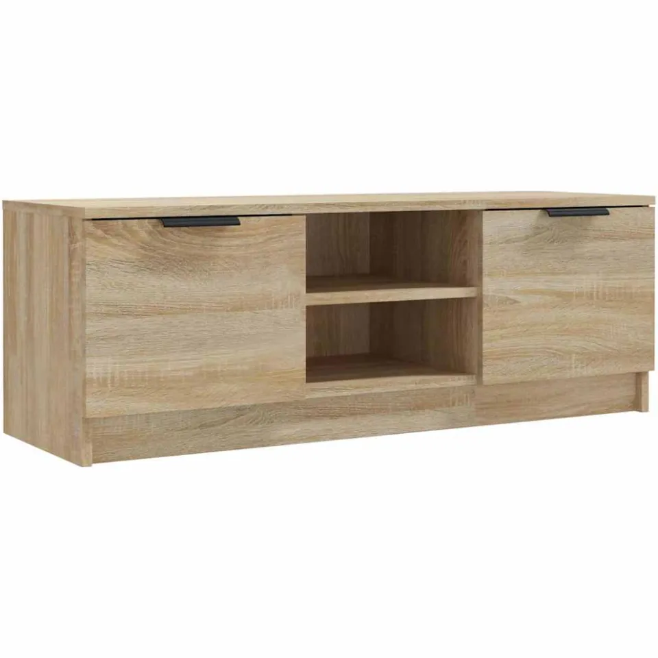 vidaXL Tv-meubel 102x35x36,5 cm bewerkt hout sonoma eikenkleurig Bruin