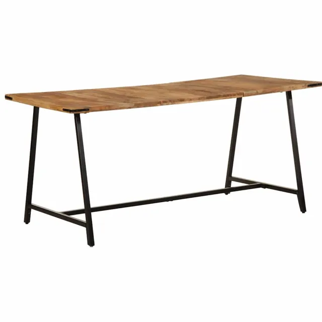 vidaXL Eettafel 160x80x75 cm massief mangohout Bruin