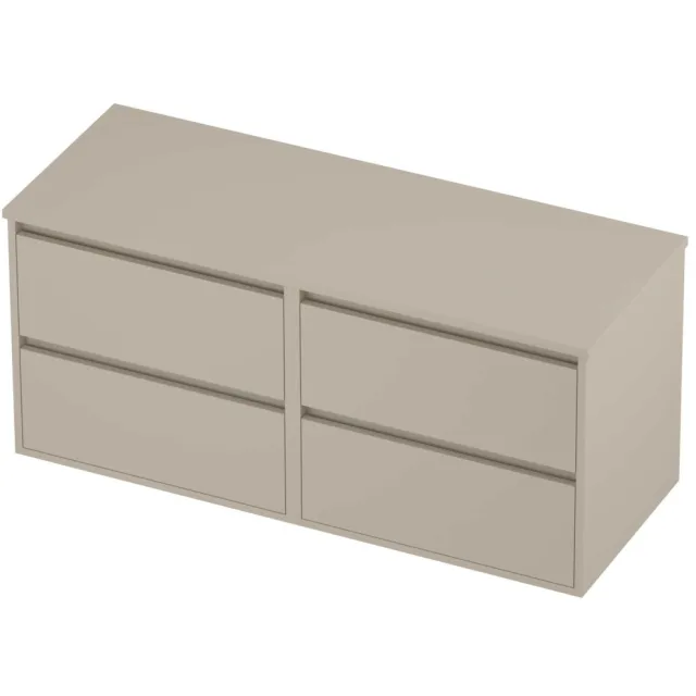 Proline Deck Badmeubelset Greeploos Symmetrisch Kader 120x46x54 cm Soft Linen Beige