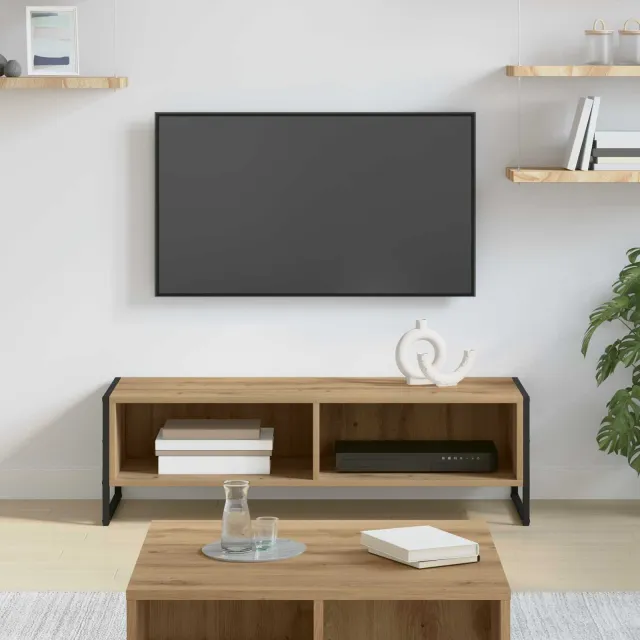 vidaXL TV-kast 100 x 36.5 x 30.5 cm Artisanaal eiken Bewerkt hout Bruin