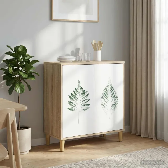 vidaXL Dressoir HANAU Sonoma 69 x 33 x 75 cm Bewerkt hout bruin