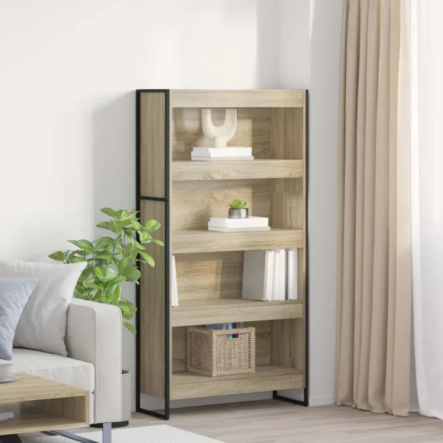 vidaXL Boekenkast 80 x 30 x 155 cm Bewerkt hout Sonoma bruin, foto 2