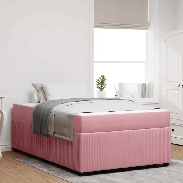 vidaXL Bedframe Roze 120 x 190 cm Stof