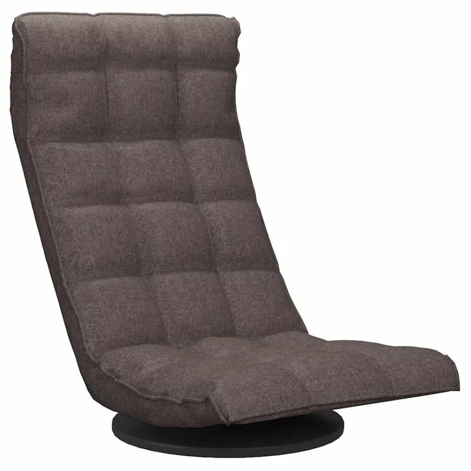 vidaXL Vloerstoel draaibaar stof taupe, foto 3