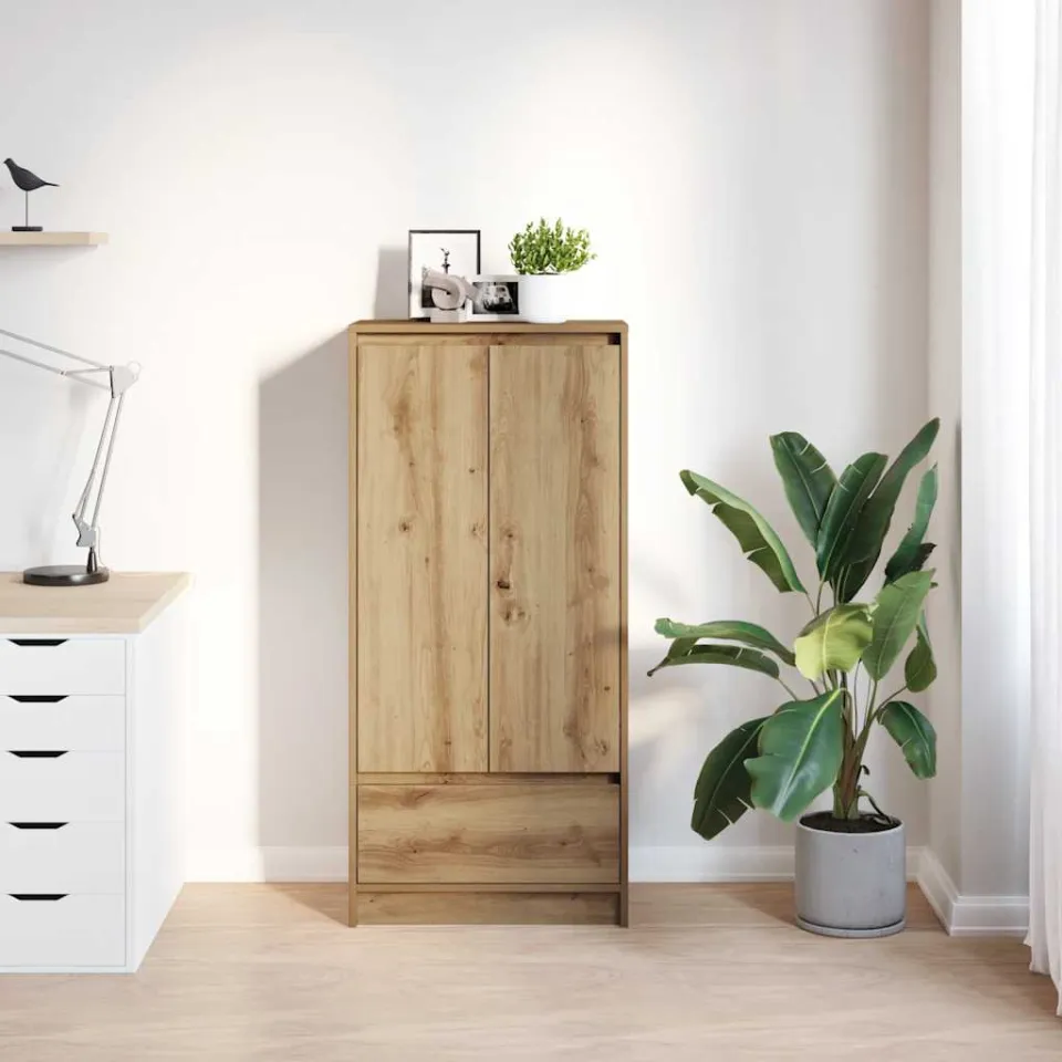 vidaXL Kast met lade spaanplaat ambachtelijk eikenkleurig, foto 3