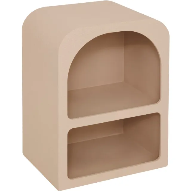 Atmosphera Soleya Nachtkastje 2 vakken - L40xD30xH55cm - Beige Beige moyen