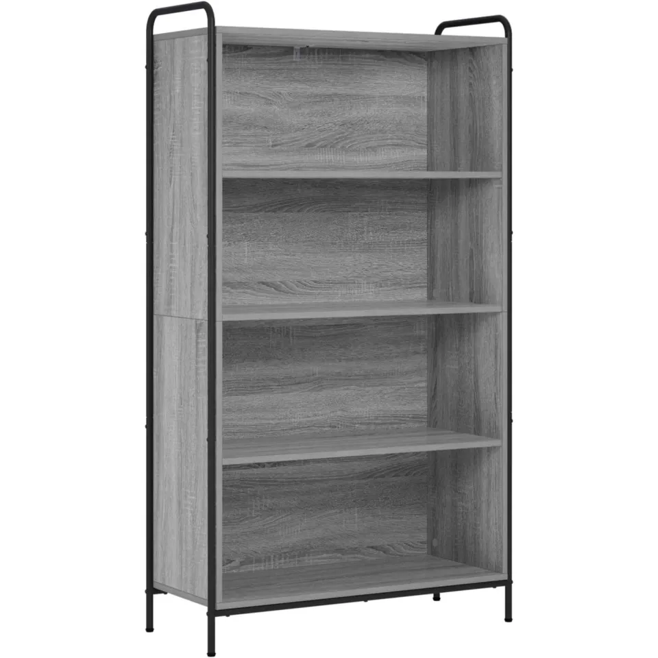 vidaXL Boekenkast 55,5 x 33 x 174 cm Bewerkt hout Grijs Sonoma, foto 3