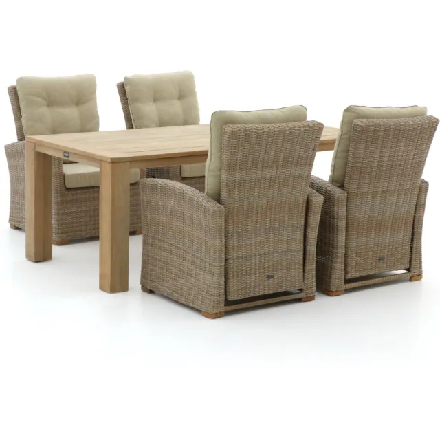 Intenso Furniture Intenso Mazzano/ROUGH-X 200cm lounge-dining tuinset 5-delig verstelbaar Bruin