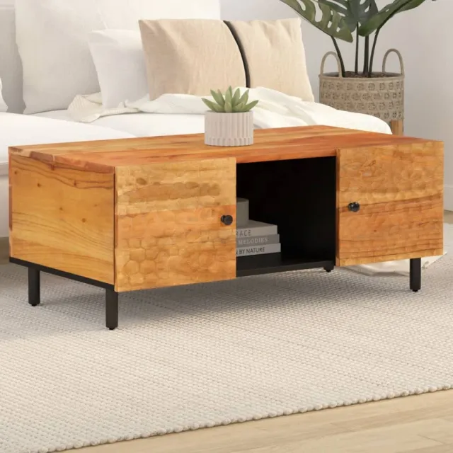 vidaXL Salontafel 100x54x40 cm massief acaciahout bruin, foto 2