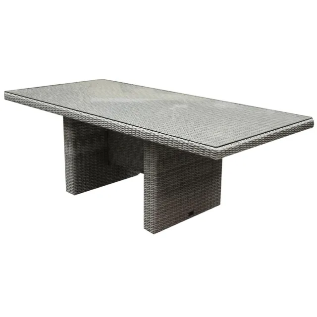 AVH Outdoor Collectie Menorca dining tuintafel 220x100xH75 cm wit grijs