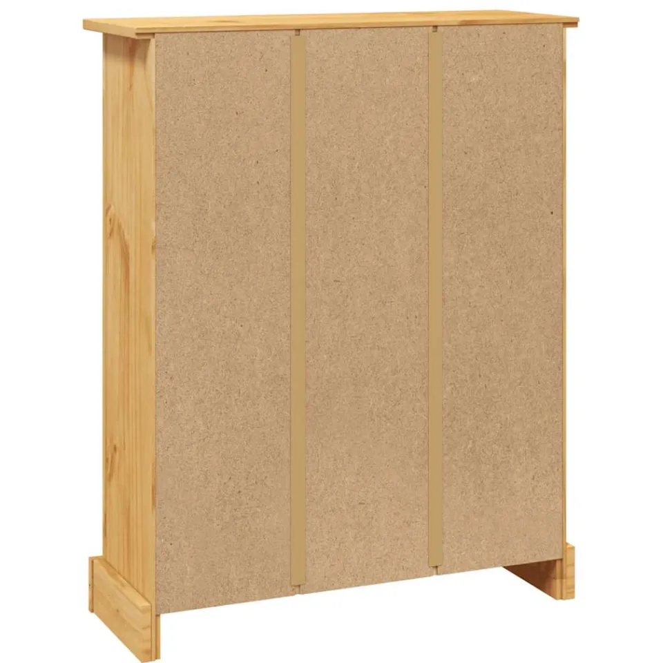 vidaXL Boekenkast grenenhout met 3 planken Corona-stijl 80x29x100 cm bruin, foto 4
