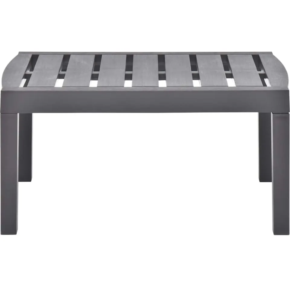 vidaXL Tuintafel 78x55x38 cm kunststof mokkakleurig Grijs