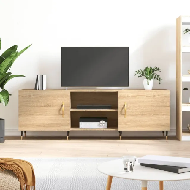 vidaXL Tv-meubel 150x30x50 cm bewerkt hout sonoma eikenkleurig, foto 2
