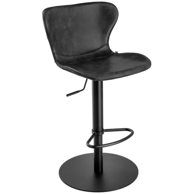 Vega Barstoel Dallas; 45x35x105 cm (BxDxH); zitting zwart, frame zwart