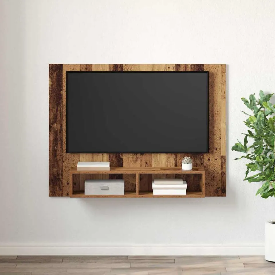vidaXL Tv-meubelset 120 x 23,5 x 90 cm Oud Hout Bewerkt hout bruin, foto 4