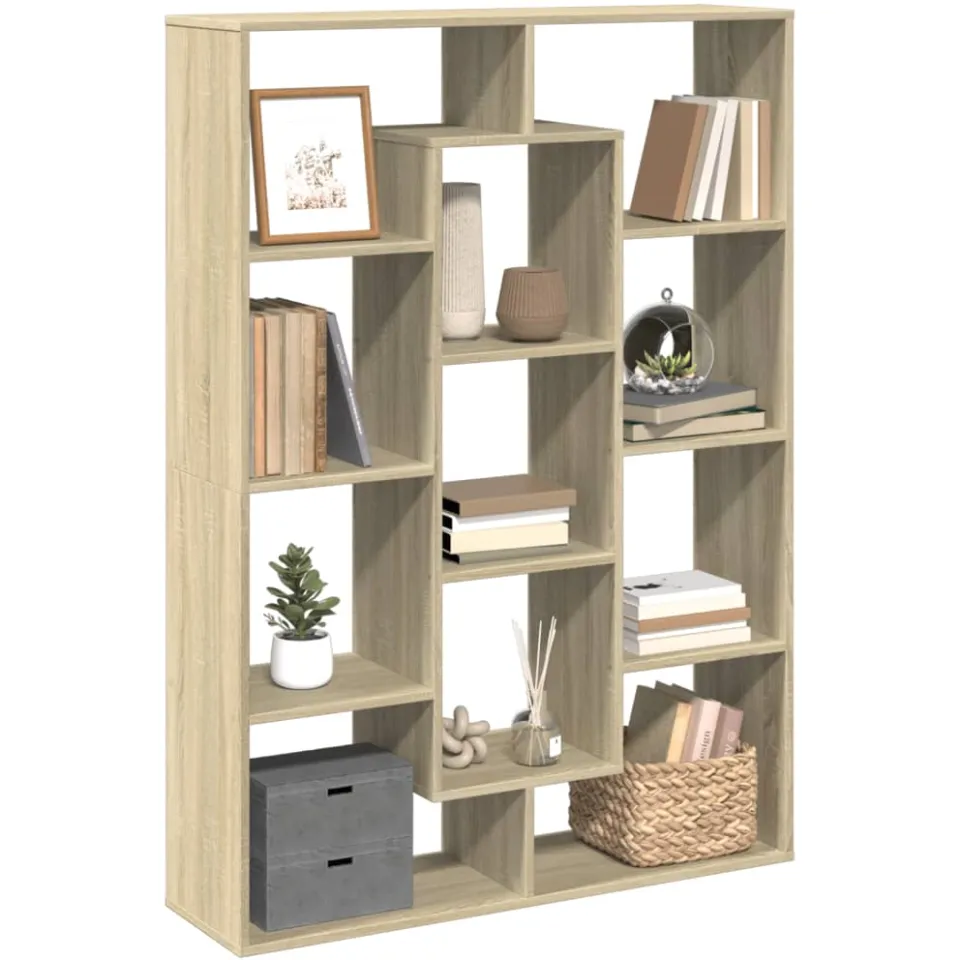 vidaXL Boekenkast 102x29x143 cm bewerkt hout sonoma eikenkleurig, foto 2