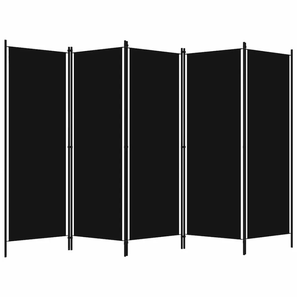 vidaXL Kamerscherm met 5 panelen 250x180 cm zwart, foto 3