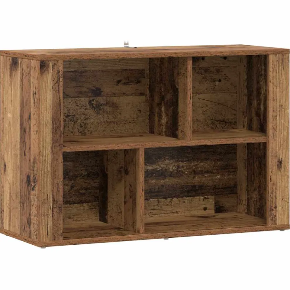 vidaXL Dressoir Oud Hout 80 x 30 x 53 cm Bewerkt hout bruin, foto 3