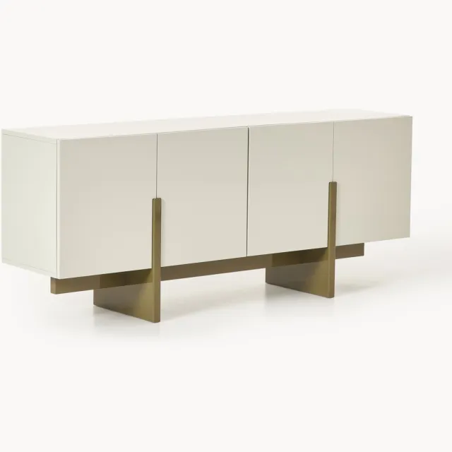 Westwing Collection Houten dressoir Dado Beige, Groen