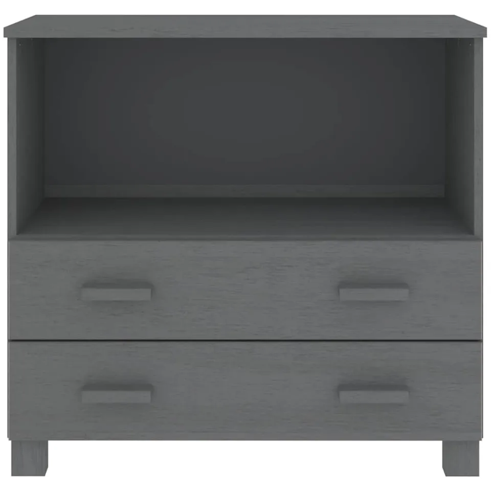 vidaXL Dressoir HAMAR 85x35x80 cm massief grenenhout donkergrijs grijs, foto 3
