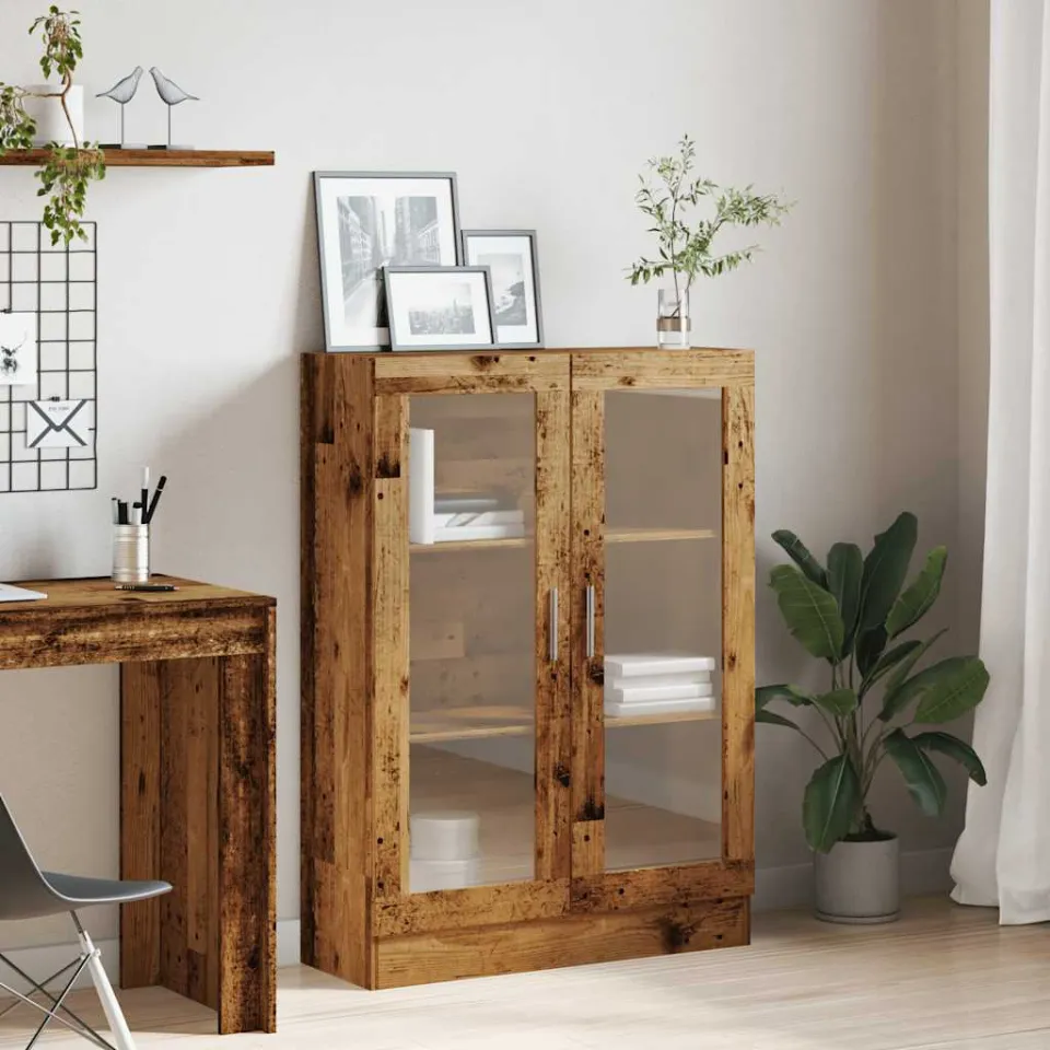 vidaXL Boekenkast 82,5x30,5x115 cm bewerkt hout oud houtkleurig bruin, foto 2