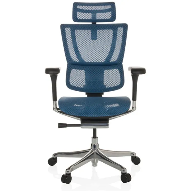 Bureaustoel / Directiestoel ERGOHUMAN SLIM GEN2 Netstof blauw hjh OFFICE