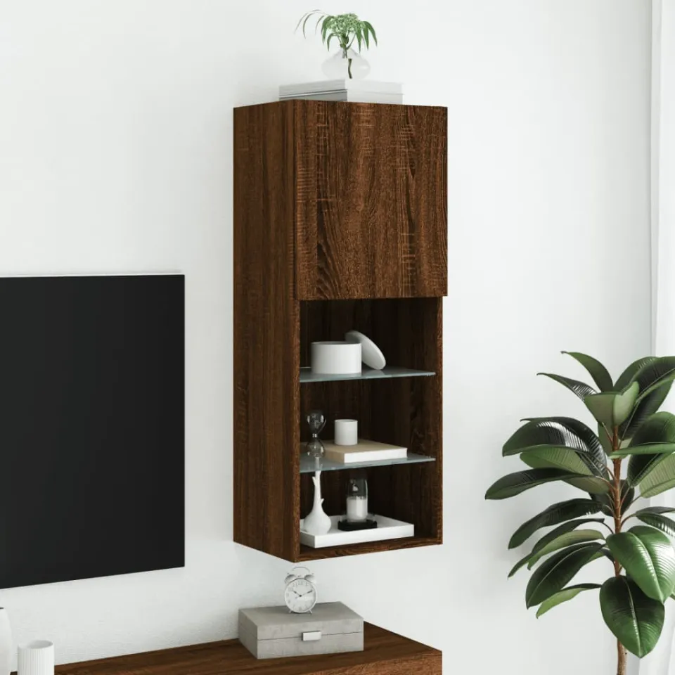 vidaXL Tv-meubelset 16.0 x 11.8 x 40.2 in Brown Oak, foto 4