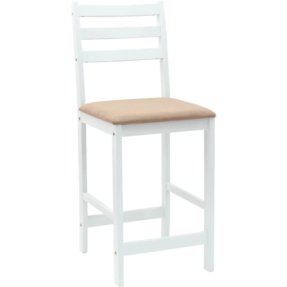 vidaXL Eettafelstoelen 2 st Massief Rubberhout Wit 40 x 47,5 x 99,5 cm, foto 4