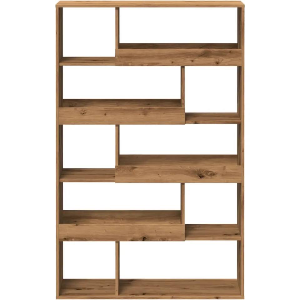 vidaXL Boekenkast 100x33x156,5 cm bewerkt hout artisanaal eikenkleurig Bruin