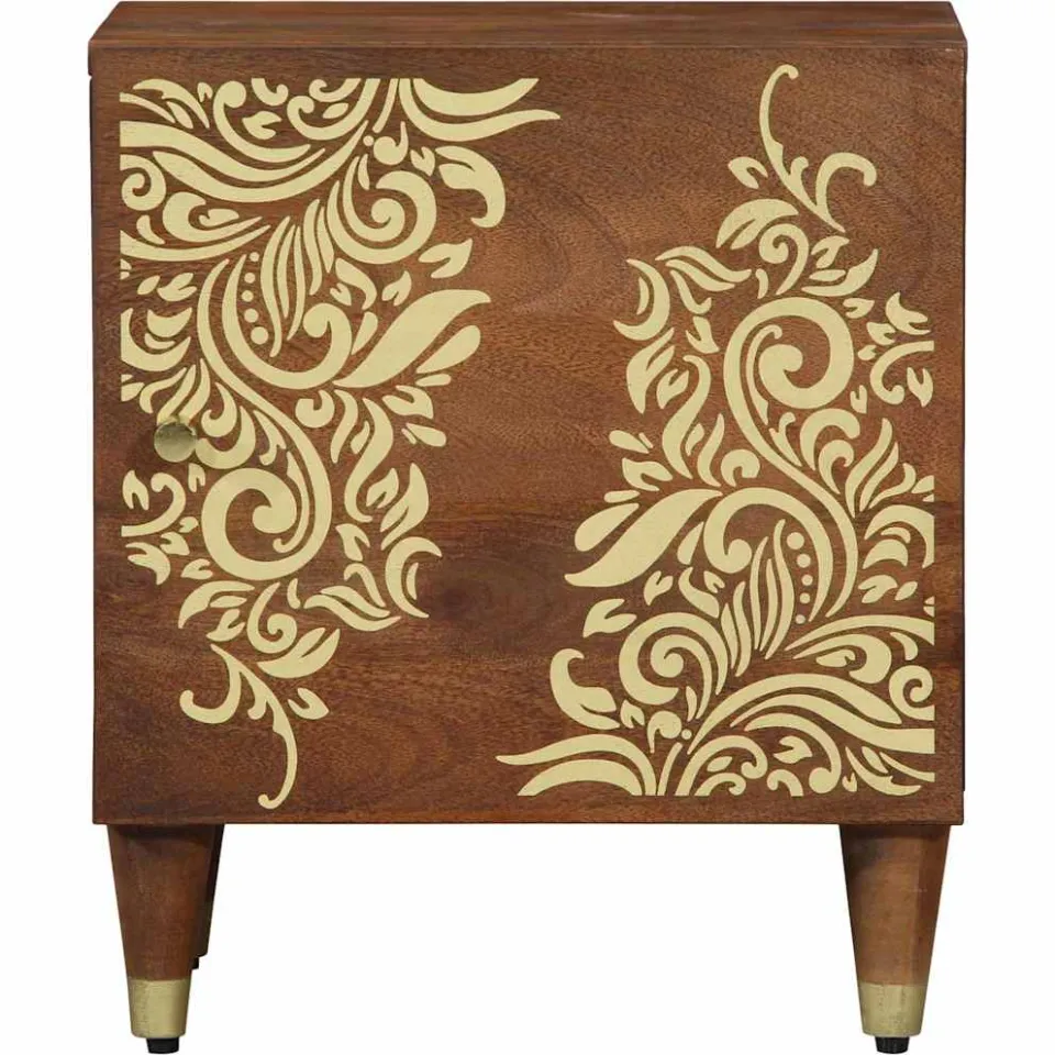 vidaXL Nachtkastje met Deur 2 st Honingbruin 40 x 33 x 46 cm bruin, foto 4